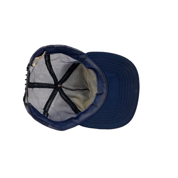 Vintage Navy Mesh Adjustable Baseball Hat /Cap C57 - Picture 6 of 10